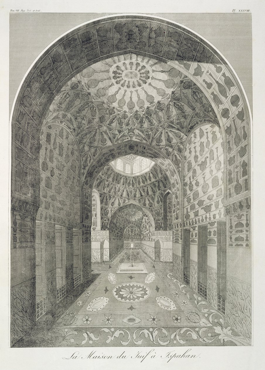 Jødens hus i Isfahan, fra Voyages du Chevalier Chardin en Perse, et autres Lieux d