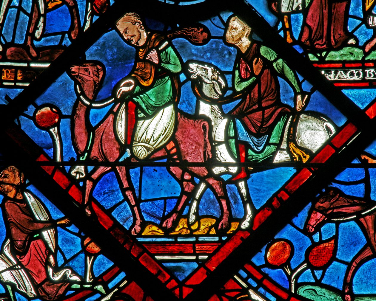Josef-vinduet: brødrene hans vender tilbake fra Egypt (w41) av French School