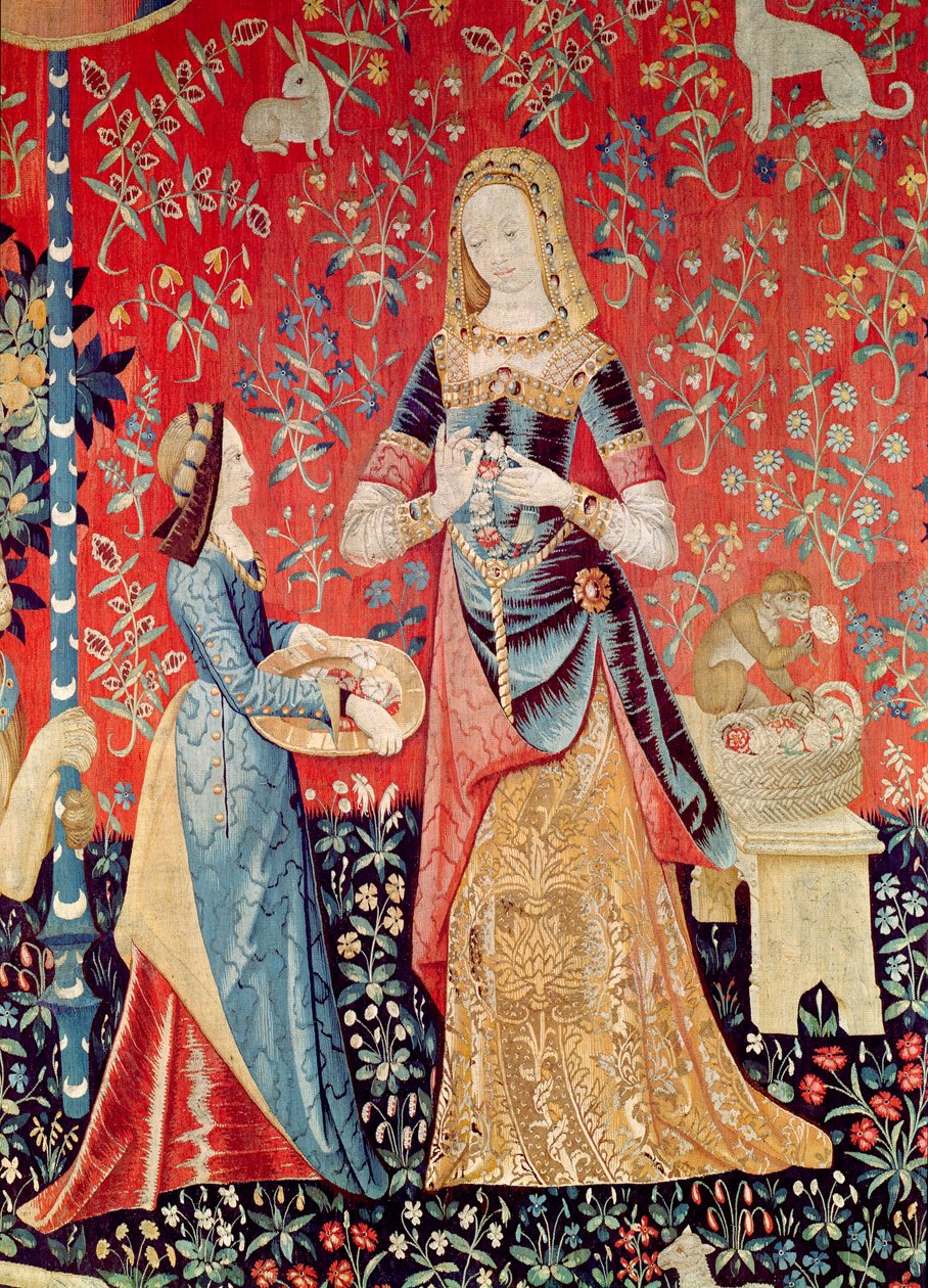 The Lady and the Unicorn: Smell (detalj av 11816) av French School