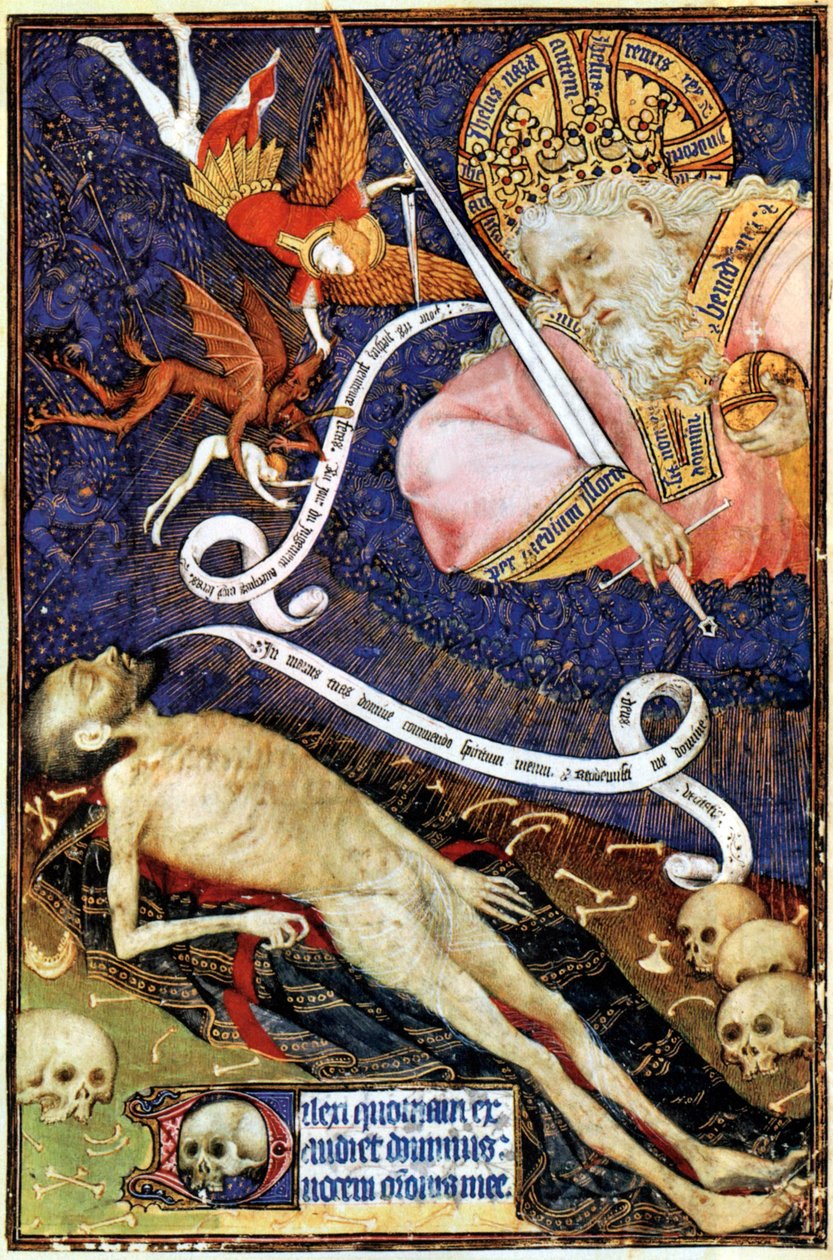 The Last Judgment, illustrasjon fra Les Grandes Heures de Rohan, 1430 av French School