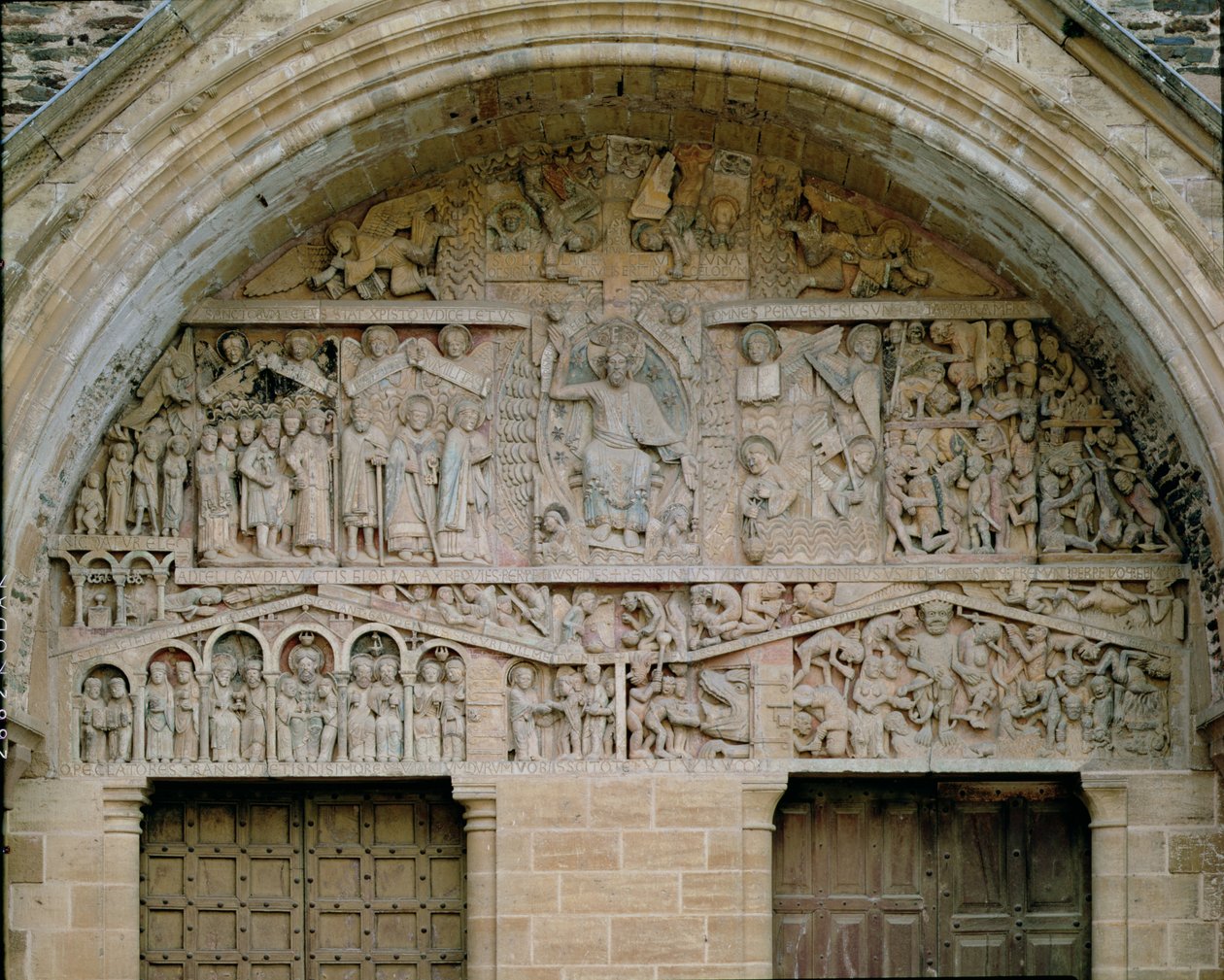 Den siste dommen, vestportal tympanum av French School