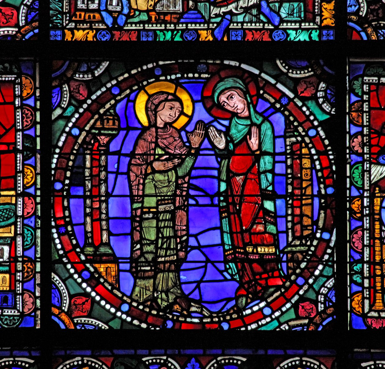The Life of Christ window: The Virgin Mary - Visitation of (w50) av French School