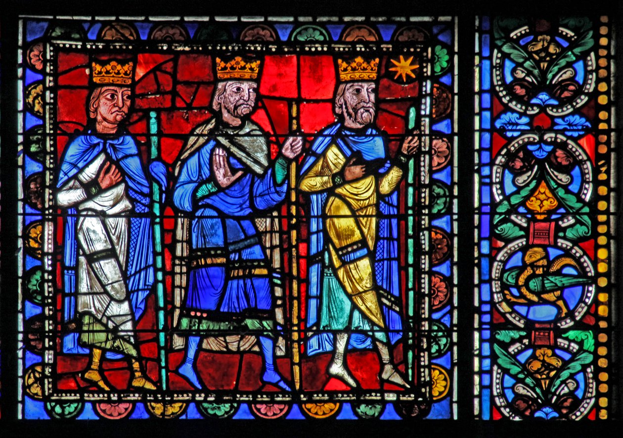 The Life of Christ-vinduet: Magiene går (w50) av French School