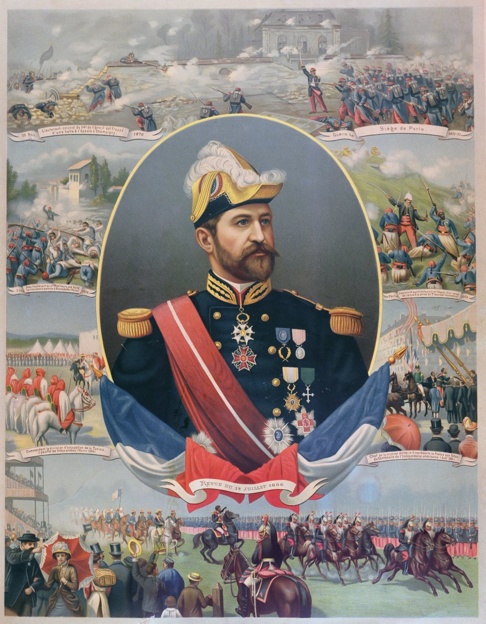 Livet til general Georges Ernest Boulanger (1837-91), ca. 1886 av French School