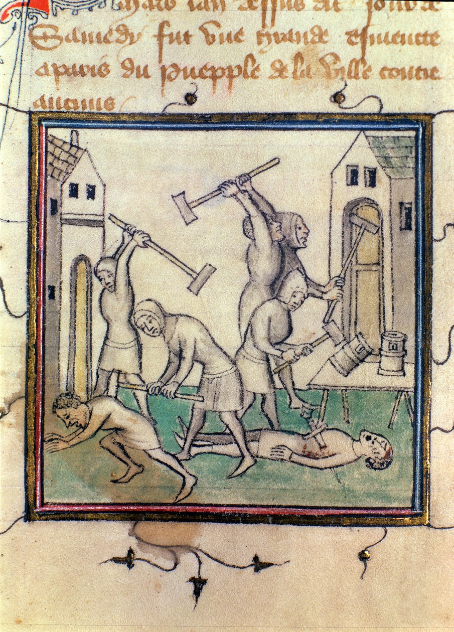 Mallotinene under opprøret i 1382, 1300-1400-tallet av French School