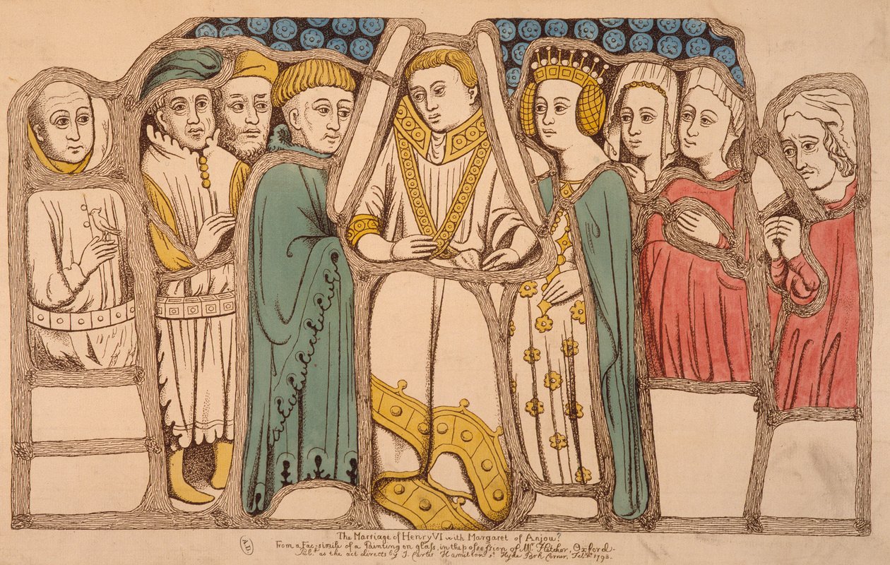 Ekteskapet til Henry VI av England og Margaret av Anjou i 1445, 1793 av French School