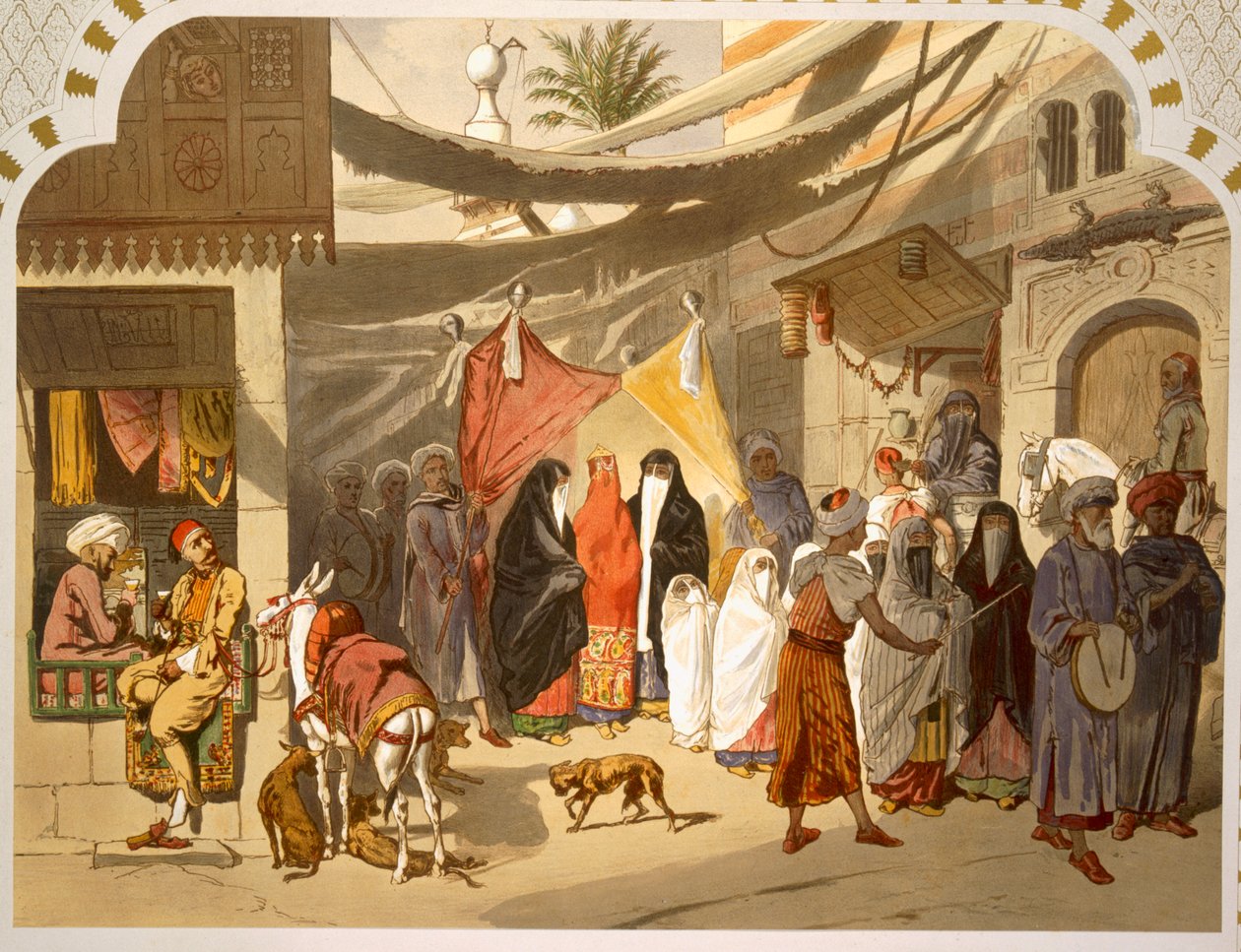Ekteskapet til en araber i Kairo, 1860 av French School