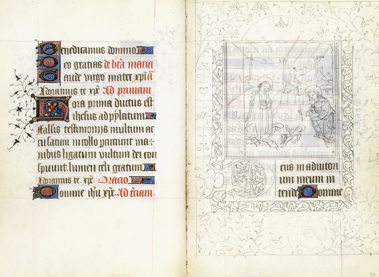The Nativity, ca.1440 (manuskript på vellum) av French School