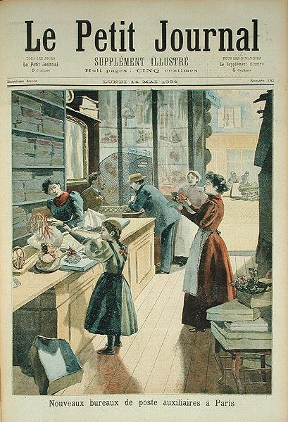 The New Auxiliary Post Office i Paris, fra Le Petit Journal, 18. mai 1894 av French School
