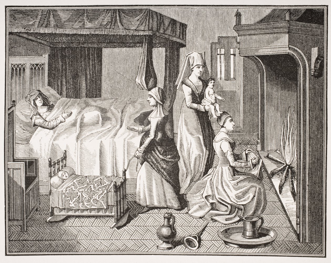 The New Born Child, etter en miniatyr fra 1400-tallet i 