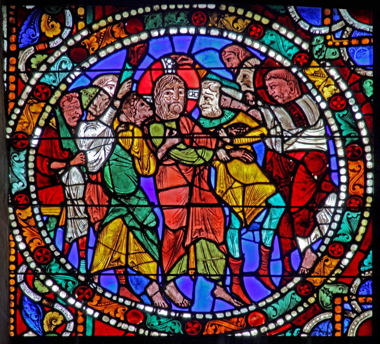 The Passion-vinduet: Judas Betrayal (w51) av French School