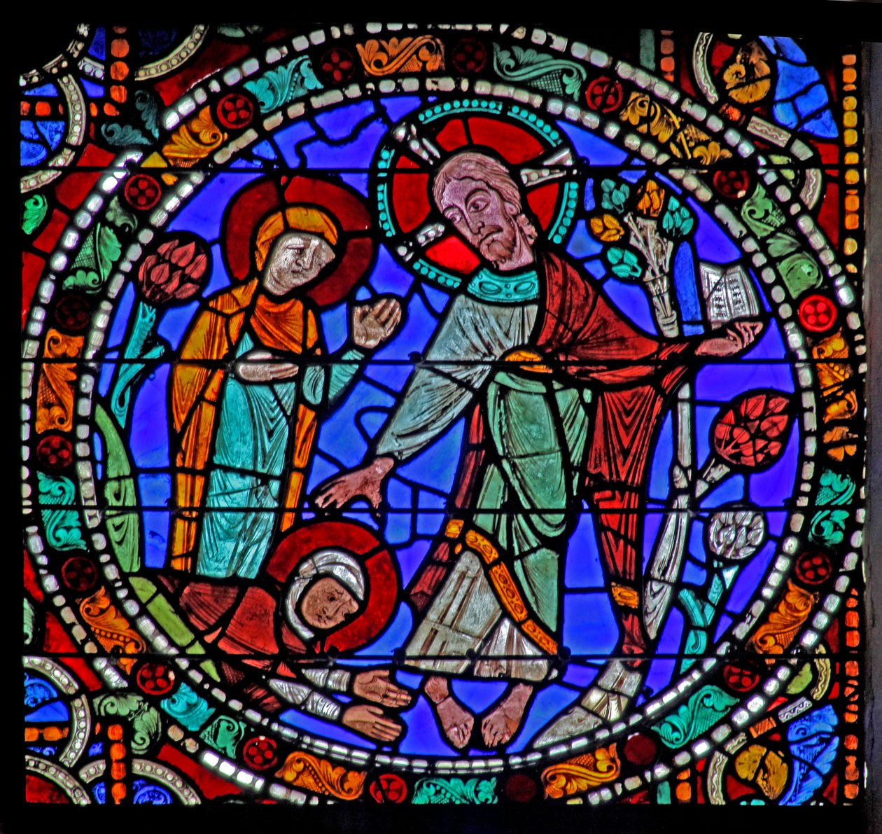 The Passion window: Resurrection - Appearance to Magdalene (w51) av French School