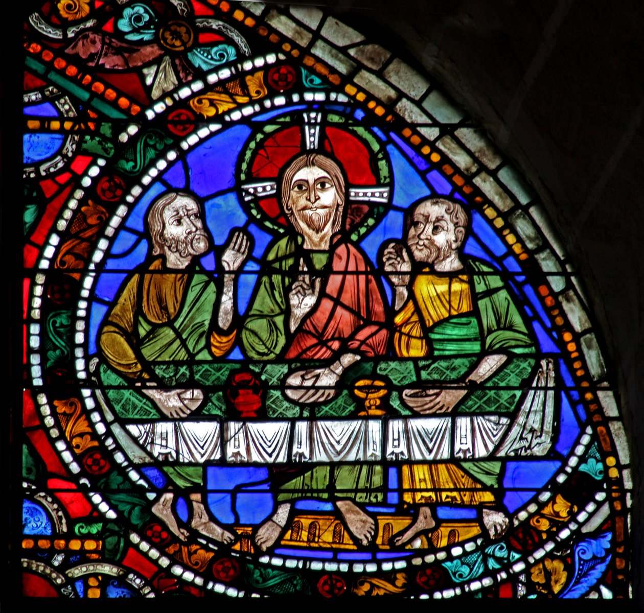 Pasjonsvinduet: Oppstandelsessyklus - Emmaus - Nattverd (w51) av French School