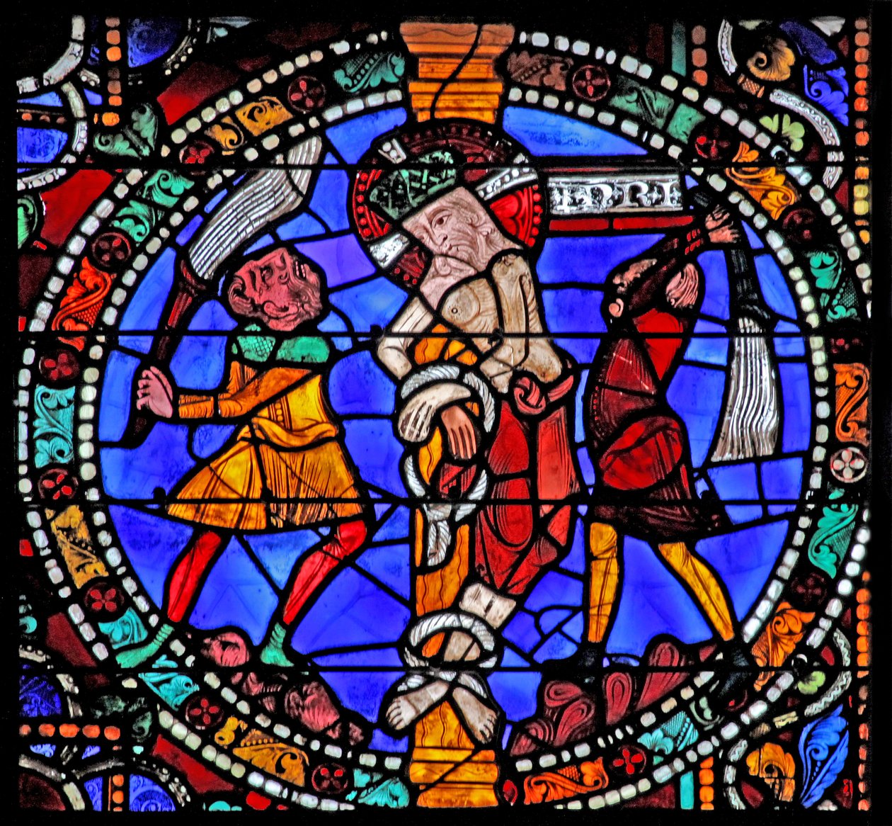 The Passion-vinduet: The Flagellation (w51) av French School