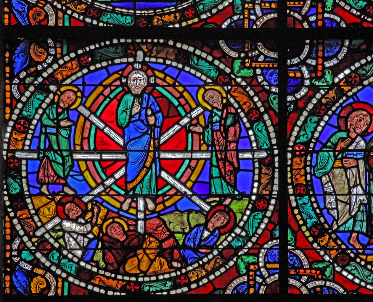 The Passion-vinduet: The Transfiguration (w51) av French School