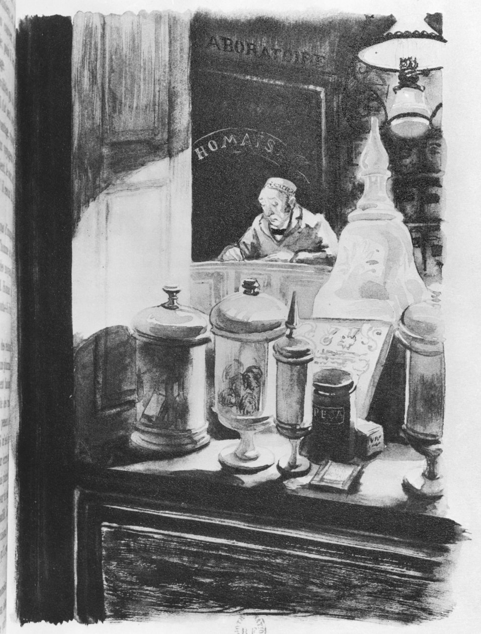 The Pharmacist Homais, illustrasjon fra 