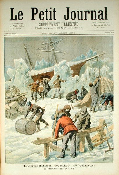 The Polar Expedition of Walter Wellmann (1858-1934) fra Le Petit Journal, 27. august 1894 av French School