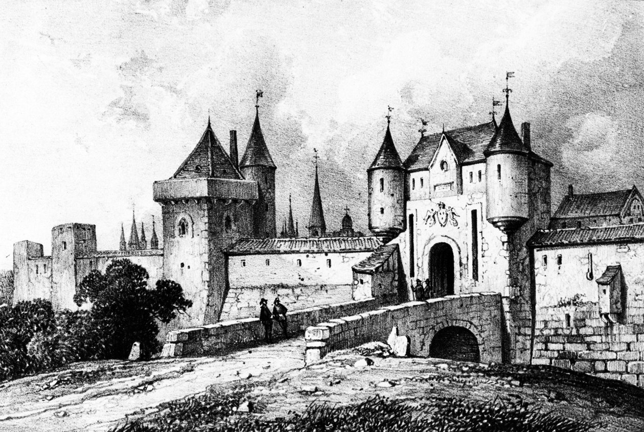 Porte Saint-Honoré, Paris på 1200-tallet av French School