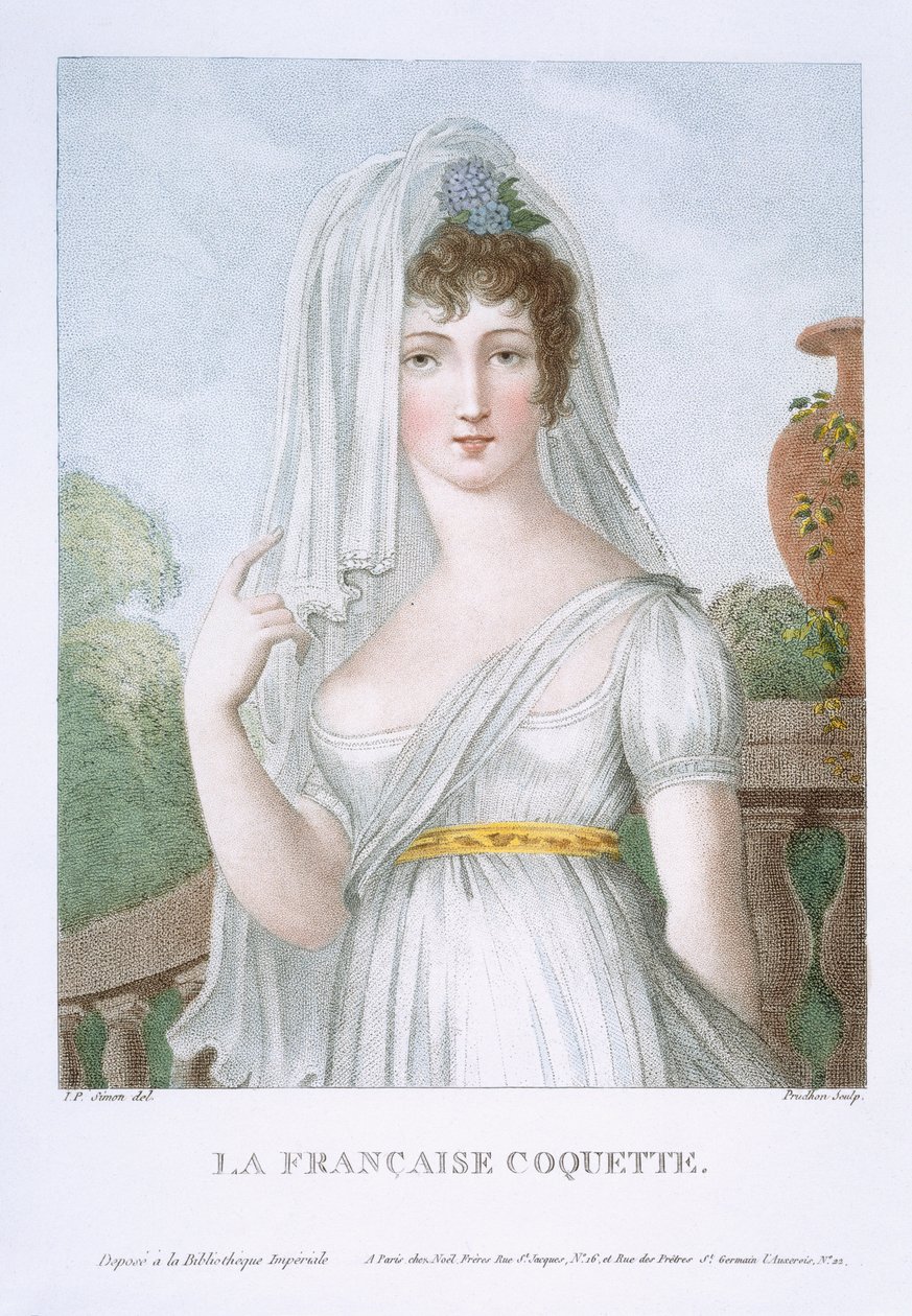 Den vakre franske jenta, ca. 1816 av French School