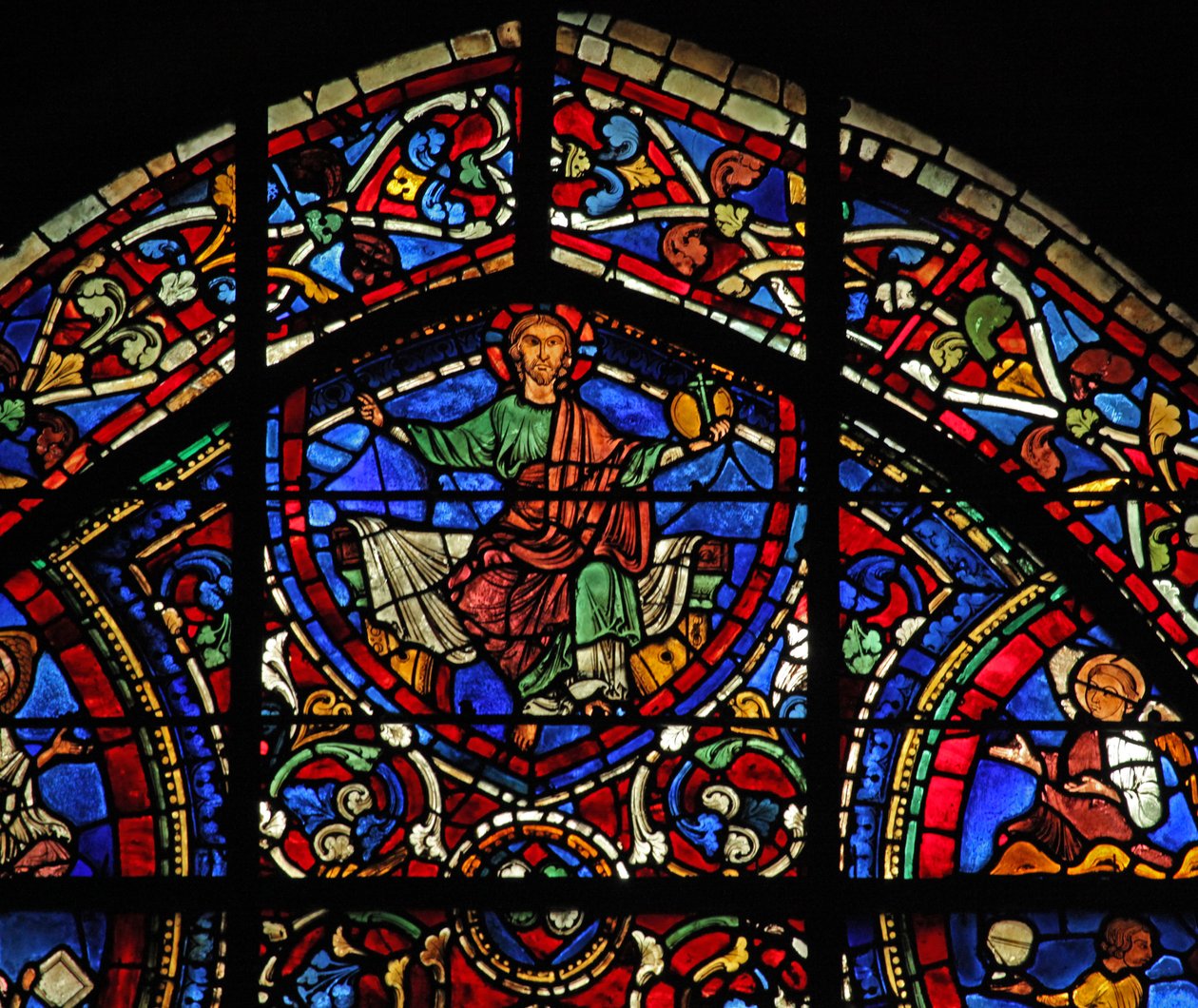 The Prodigal Son-vinduet: Kristus - Majestas Domini (w35) av French School