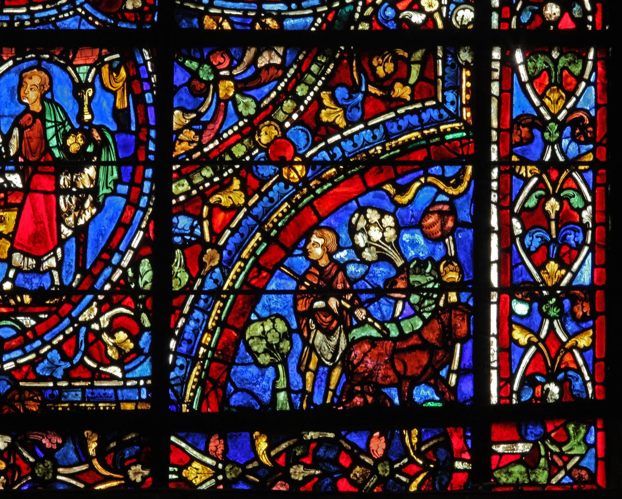 The Prodigal Son-vinduet: eldste sønn ser på far som gir sin arv (w35) av French School