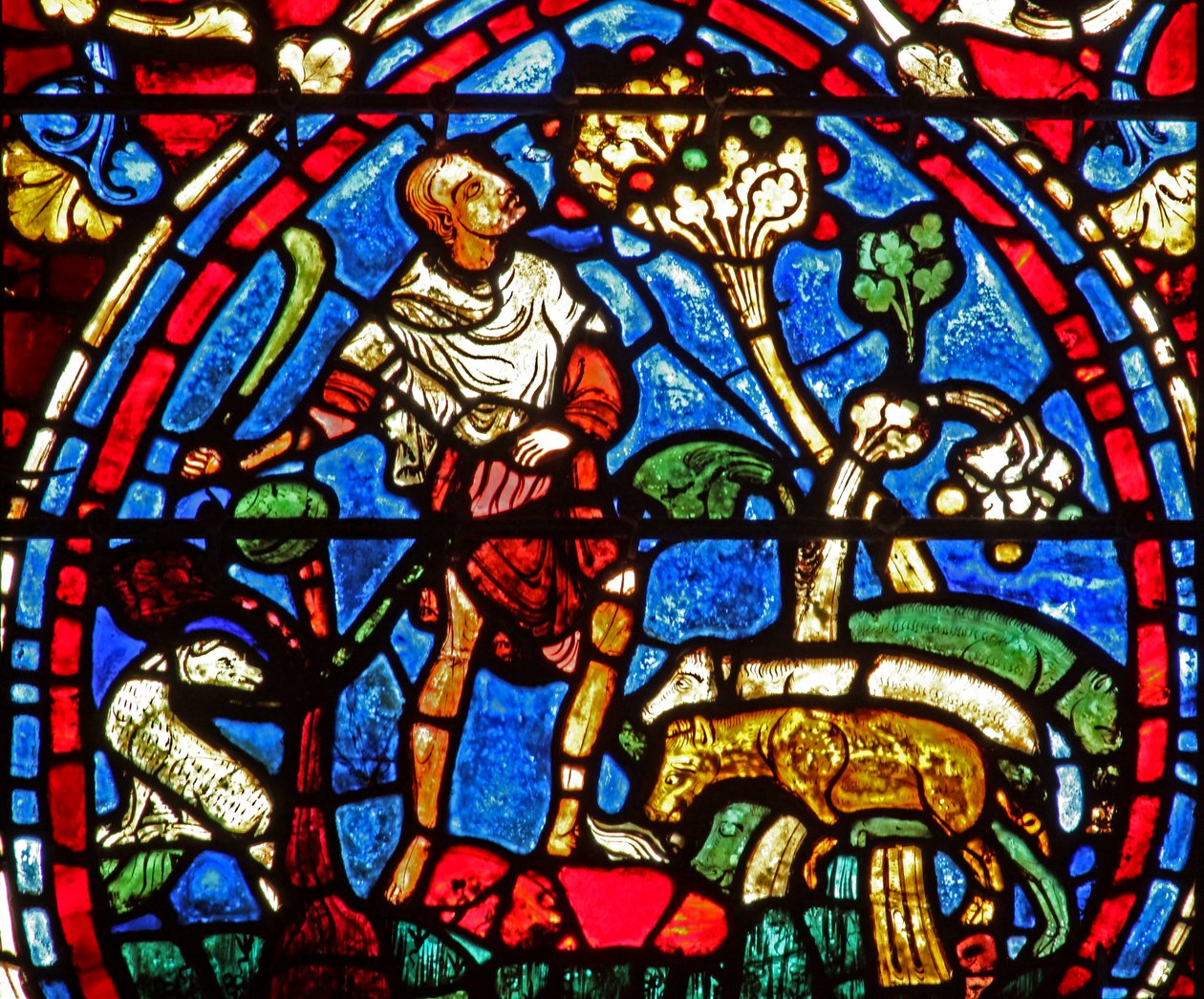 The Prodigal Son-vinduet: passer på sauen (w35) av French School