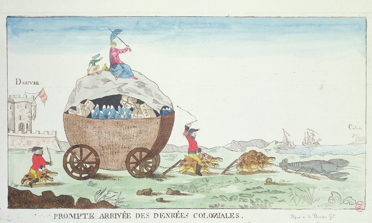 Den umiddelbare ankomsten av kolonivarer, 1807 av French School