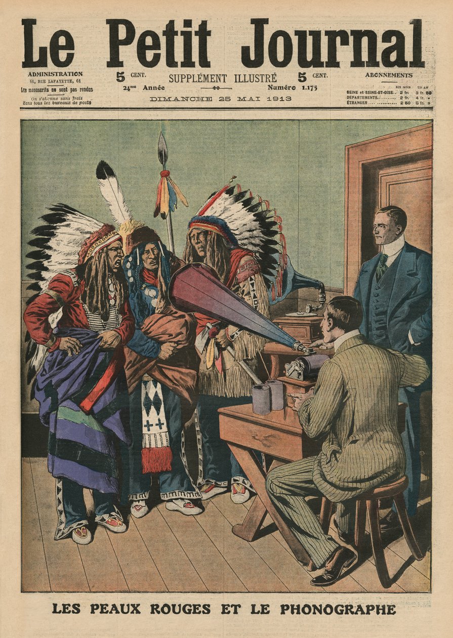 The Redskins and the phonograph, frontcover illustrasjon fra 