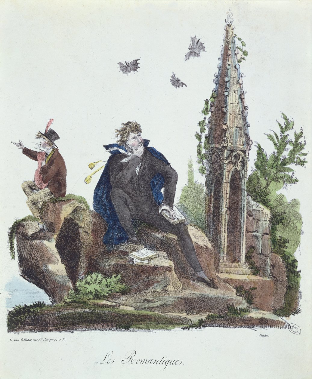 Romantikerne, gravert av Montoux og Cheyere, 1830 av French School
