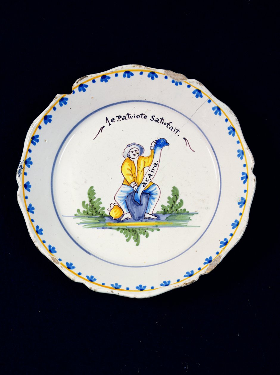 The Satisfied Patriot-plate (keramikk) av French School