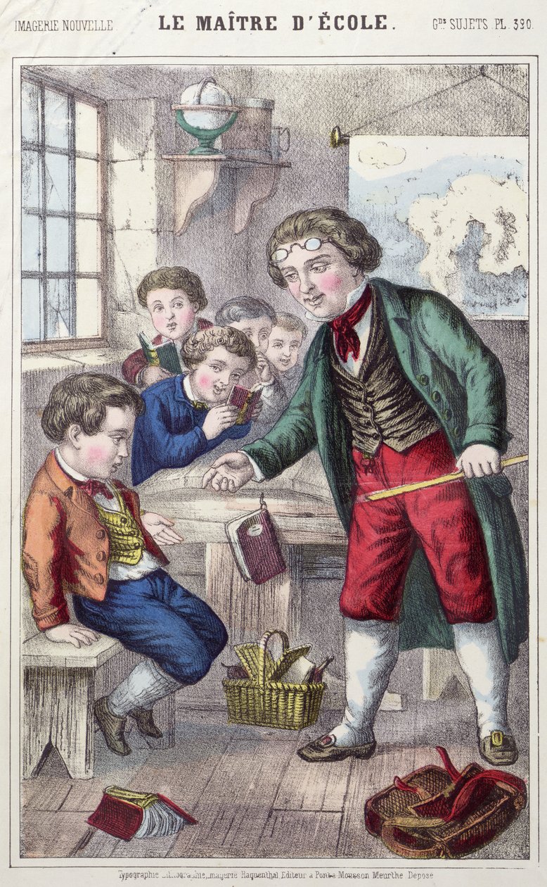 Skolemesteren, ca.1860-70 av French School