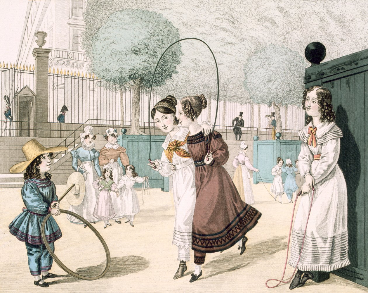 The Skipping Game, plate 115 fra Le Bon Genre, 1822 av French School