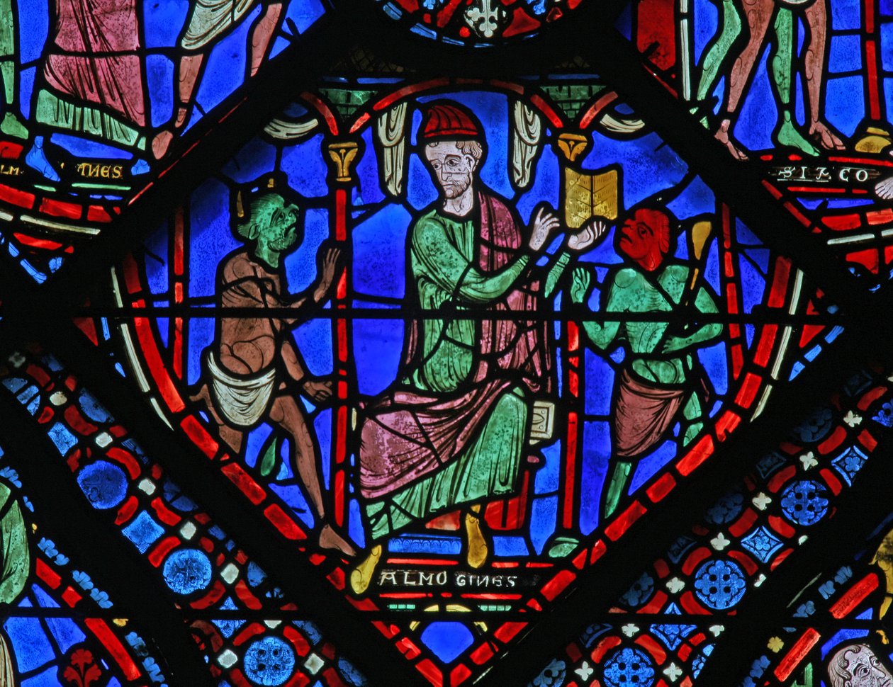 The St James Window: Almogines (Hermogines) reiser opp demoner (w5) av French School
