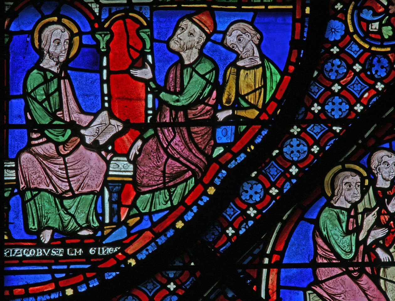 St James Window: Almongenes er konvertert (w5) av French School