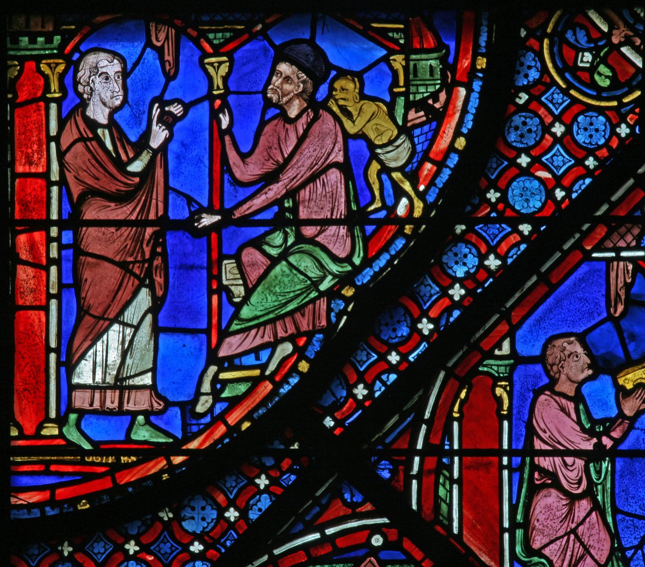 The St James Window: Filetus forteller Almoniges (Hermoniges) om sin omvendelse (w5) av French School