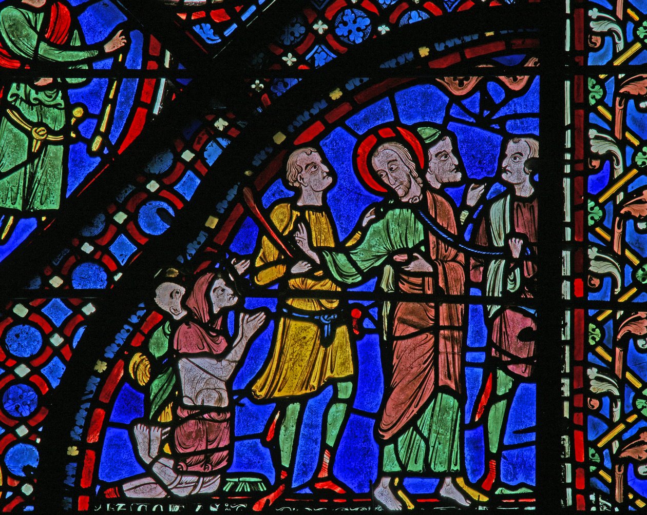 St James Window: James helbreder en lammet (w5) av French School