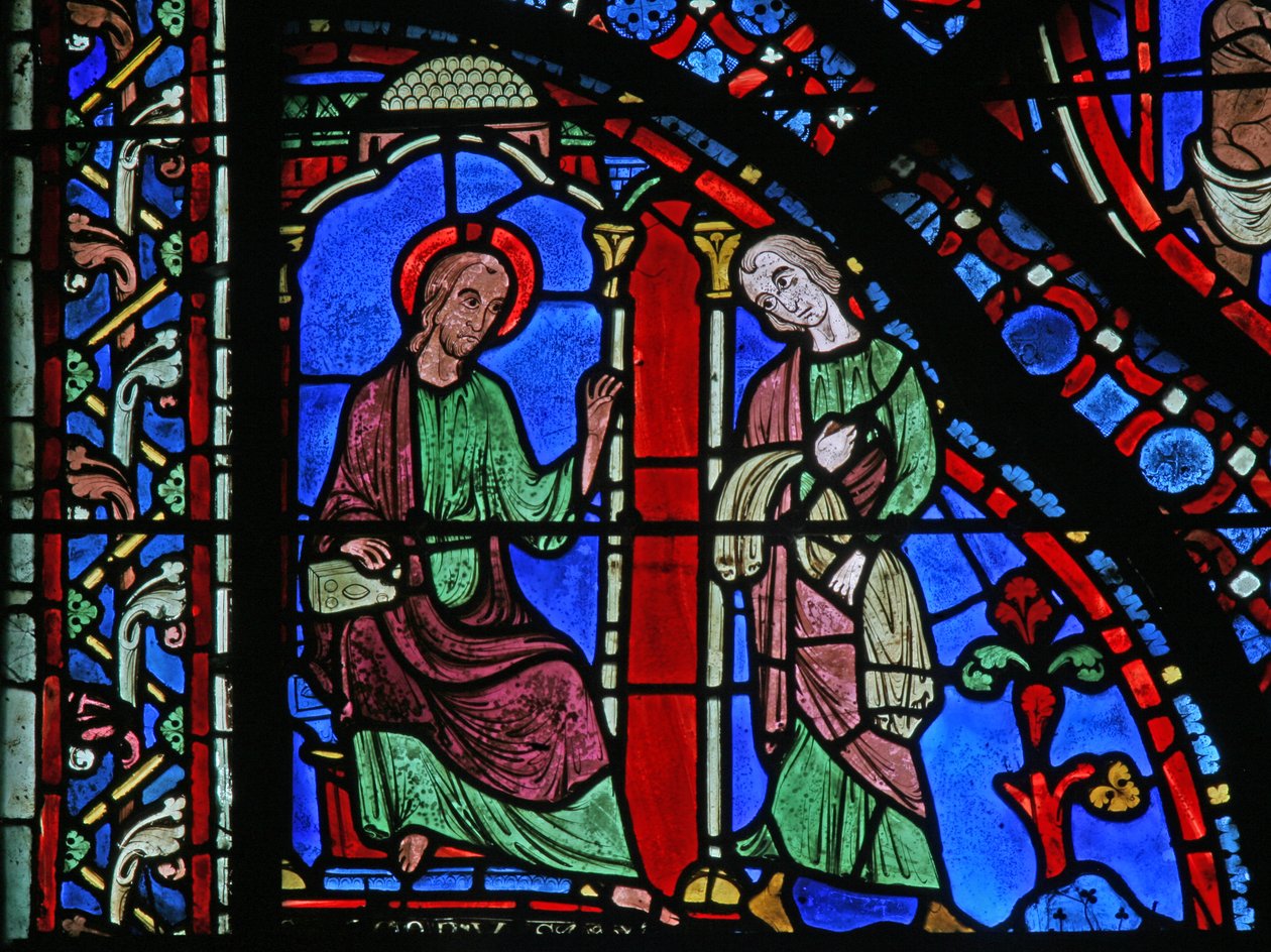 The St James Window: James sender kappen sin for å kurere Filetus (w5) av French School