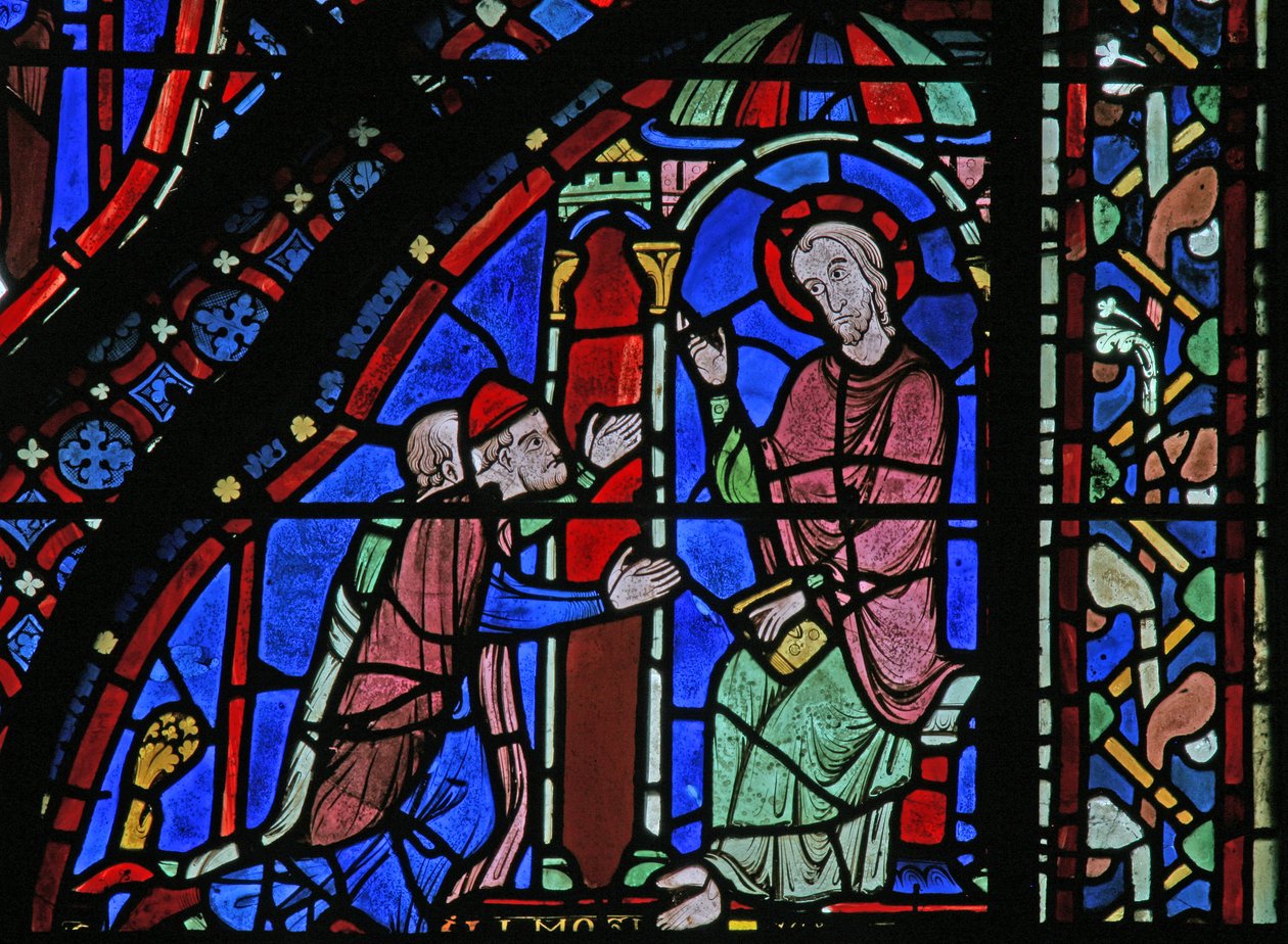 The St James Window: James with Almongenes (Hermogines) og Filetus (w5) av French School