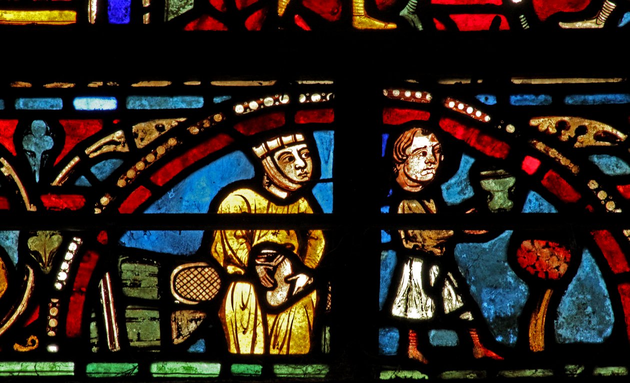 St Lubin-vinduet: givere - vinprodusenter: han serverer vinen, hun holder pengesekken! (w45) av French School