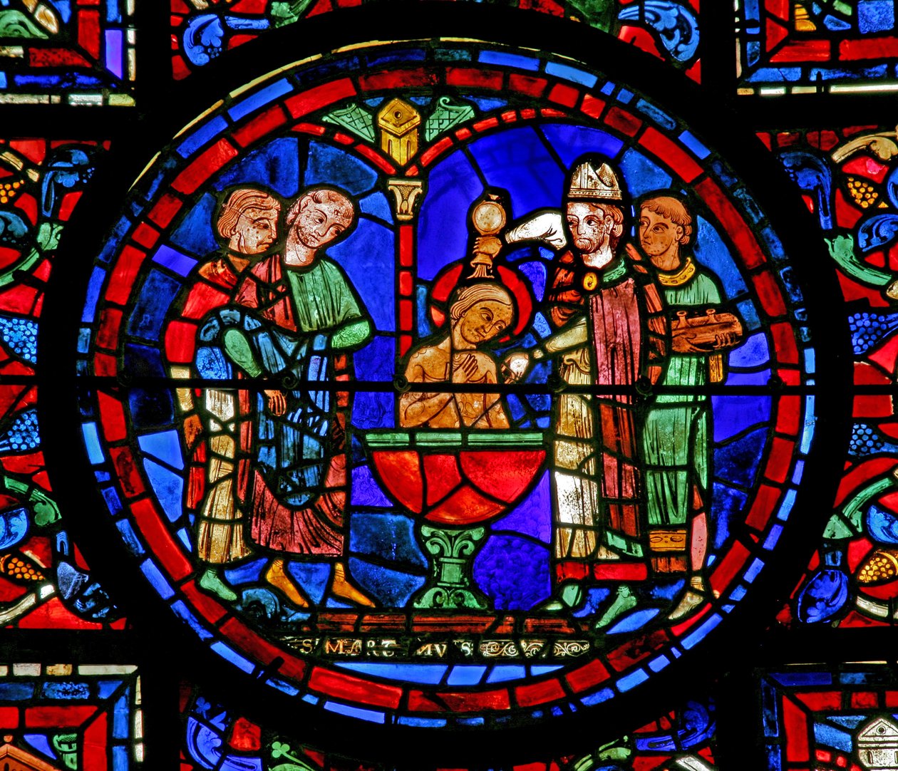 St Martin-vinduet: de helliges dåp (w20) av French School