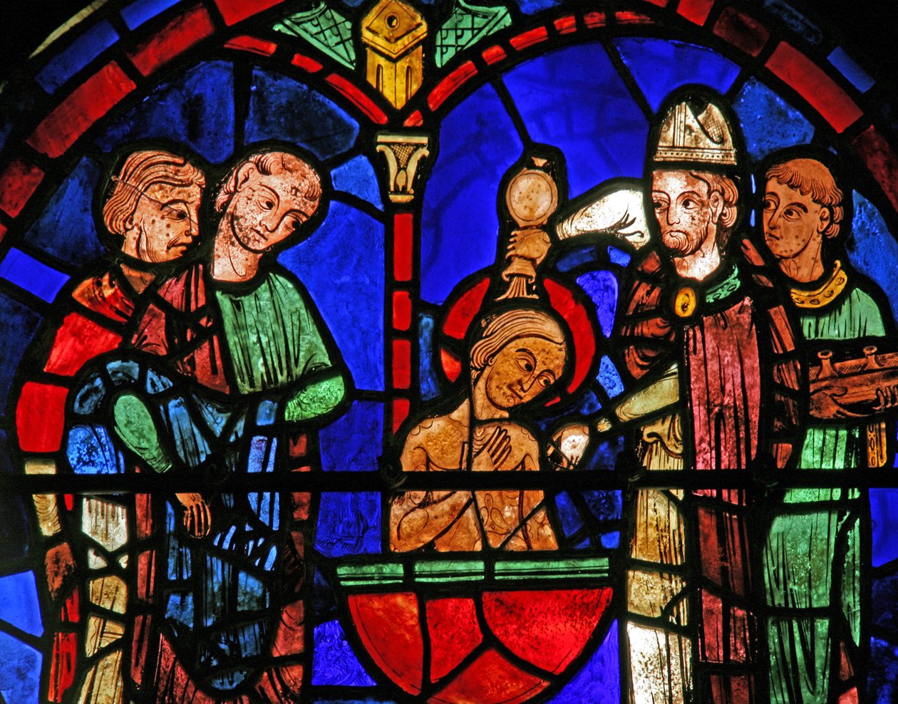 St Martin-vinduet: de helliges dåp (w20) av French School