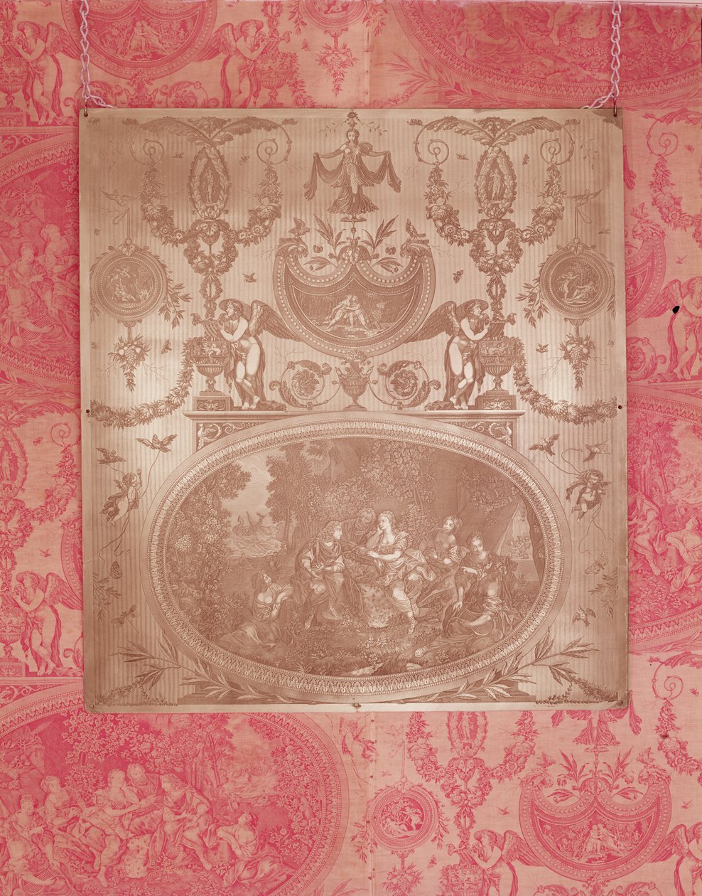The Story of Telemachus, plate for trykking på Toile de Jouy-stoff (kobber) av French School