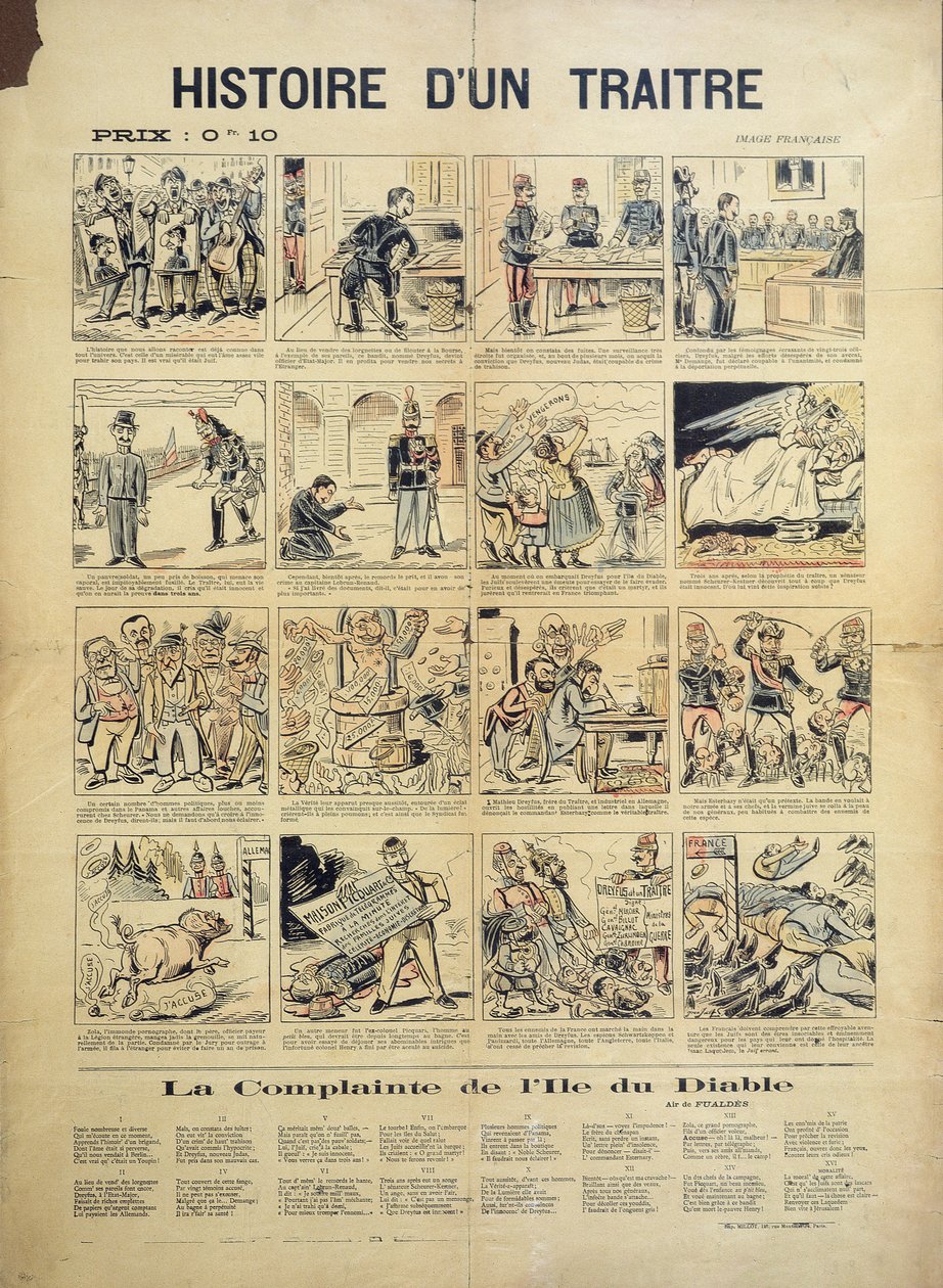 The Story of a Traitor, anti-Dreyfusard tegneserie og sangark av French School