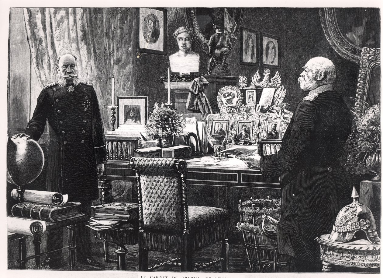 Studiet av keiser Wilhelm I (1797-1888), konge av Preussen og keiser av Tyskland av French School