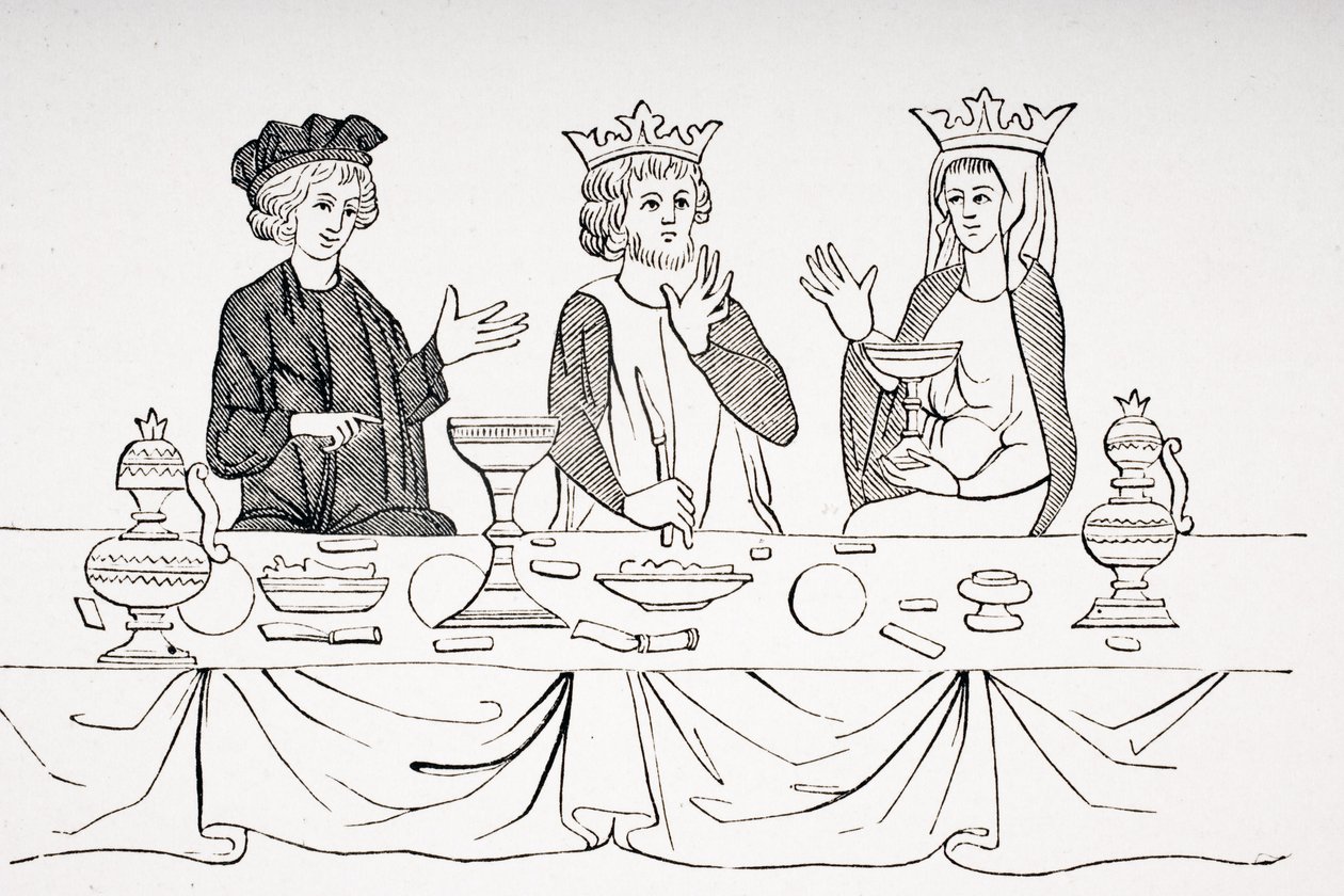 The Table of a Baron på 1200-tallet, etter en miniatyr fra 