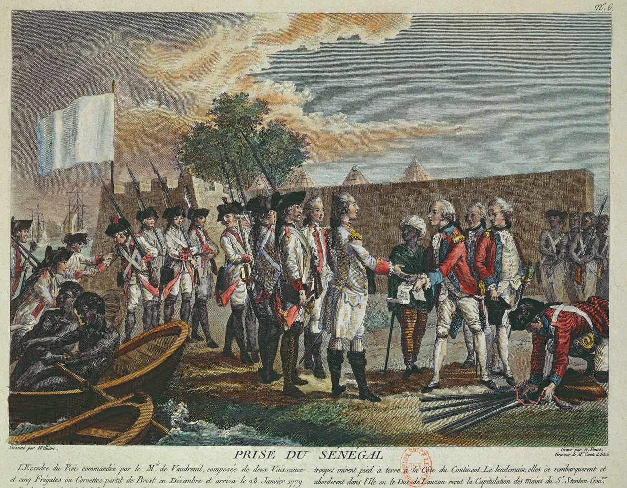 Franskmennenes inntak av Senegal i 1779 under den amerikanske uavhengighetskrigen, 1779 av French School