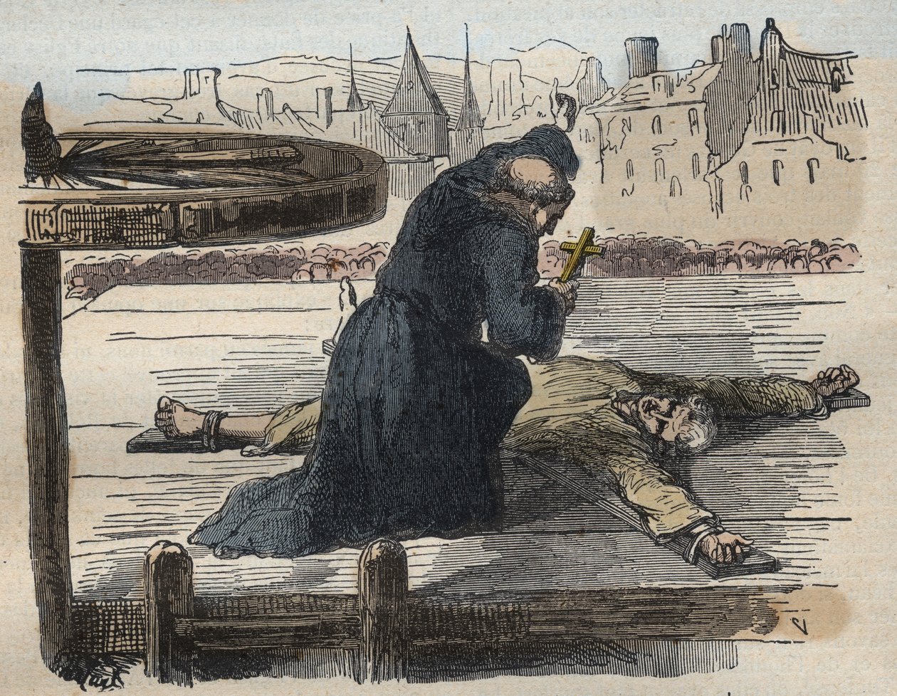The Torture of Jean Calas, illustrasjon fra Famous causes of all people..., av Armand Fouquier, 1858-67 av French School