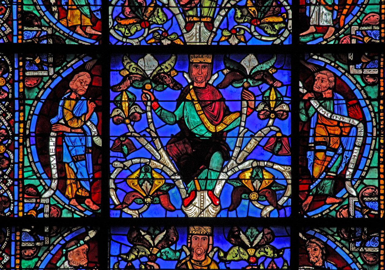 Isai-treet: Moses, Isai-konge, Bileam (w49) av French School