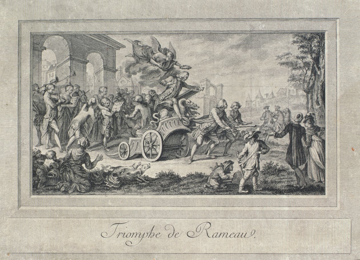 Triumfen til Jean Philippe Rameau (1683-1764) av French School