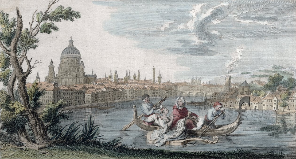 The Triumph of Modern Taste, dedikert til Signora Faustina Bordoni (1693-1781), gravert av Venerys, ca. 1727 av French School